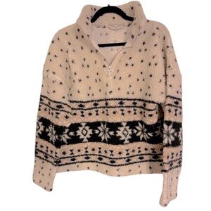 Love Tree Cream and Black Patterned Sweatshirt